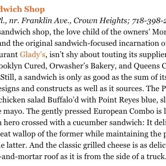 Review via New York Magazine/Grub Street | The 30 Best (New) Cheap Eats in New York [July 12, 2015]