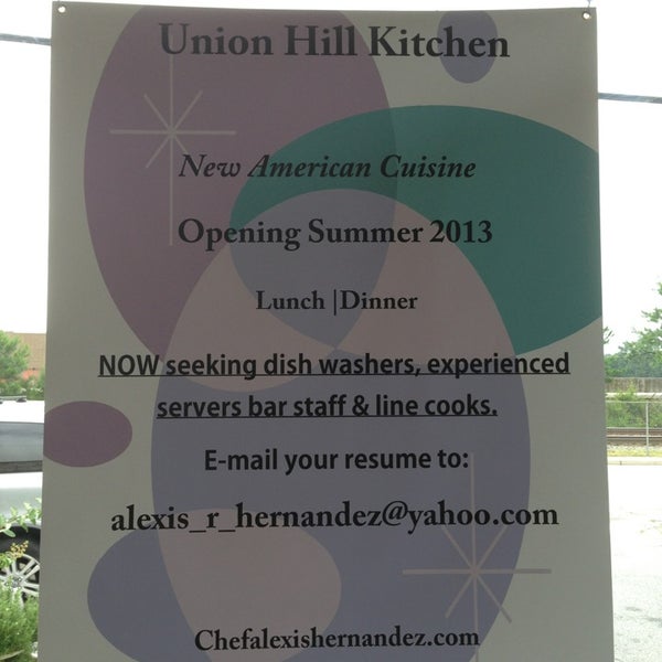 Das Foto wurde bei Union Hill Kitchen von Chef Alexis U. am 7/6/2013 aufgenommen