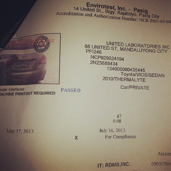 Envirotest Emission Testing Center Kapitolyo Pasig, Pasig