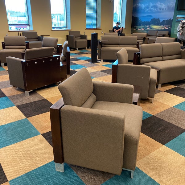 Small airport but has a very comfortable sitting area while you wait for your flight.