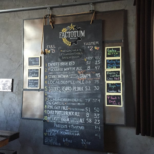 Photo taken at Factotum Brewhouse by Chris F. on 1/16/2016
