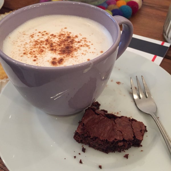 Best brownies and Chai Latte on the planet!