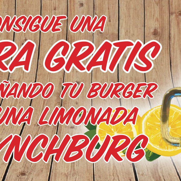 Acompaña tu burger con una Lynchburg Lemonade y ¡gorra de regalo! // Acompanya el teu burger amb una Lynchburg Lemonade i gorra de regal! // Order a Lynchburg Lemonade with your burger and get a cap!