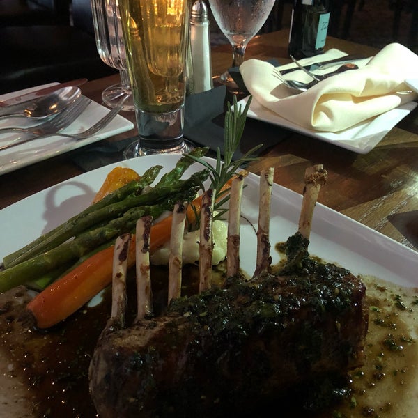 Rack of lamb cooked to a perfect medium