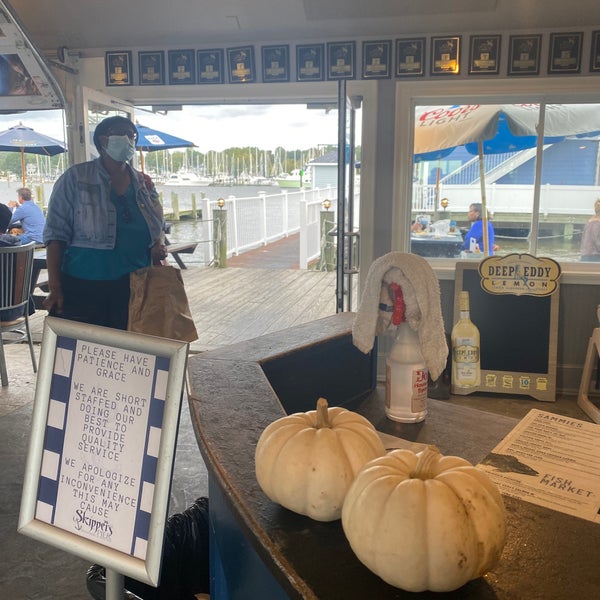 Photo taken at Skippers Pier Restaurant and Dock Bar by Donald F. on 10/9/2021