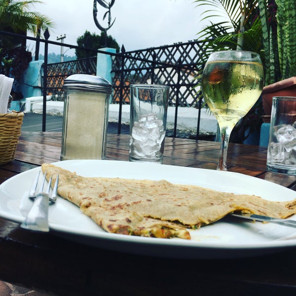 Great view, wine, and best of all savory and sweet crepes! Good veggie options!