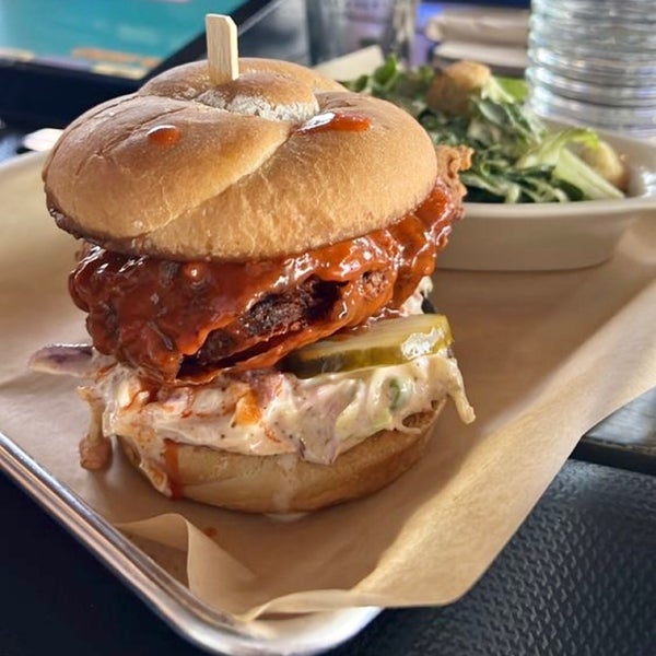 The Pimento Cheese Fried Chicken sandwich is hands down the best chicken sandwich I’ve had in my life. BIG and delicious. The fried mushrooms are a MUST as well. Great beers.