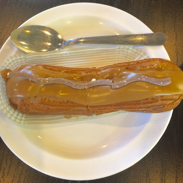 Great place, wonderful Pastries, the chocolate eclair (pic) is INCREDIBLE!! Coffee is really good as well as the crepes and quiche.