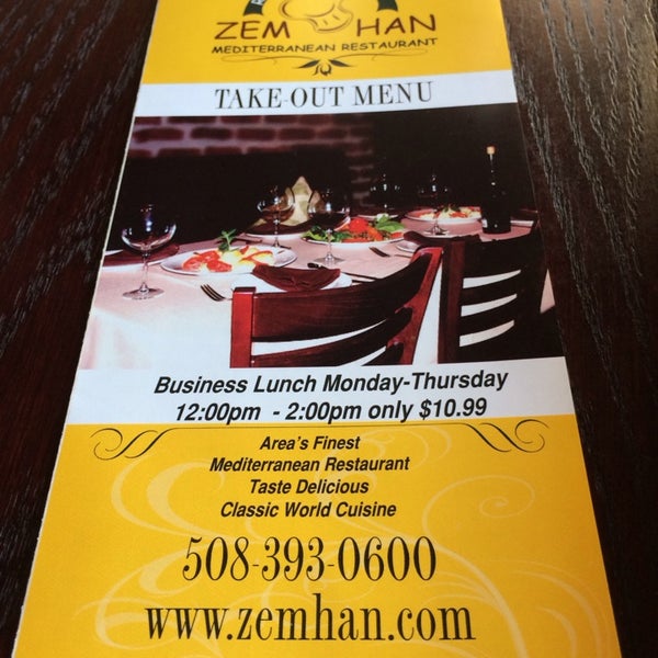 Foto scattata a Zem Han Mediterranean Restaurant da Jeff H. il 10/20/2013