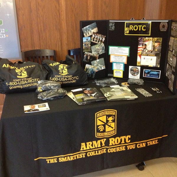 Come check out the ROTC table!  Great opportunity for a career!