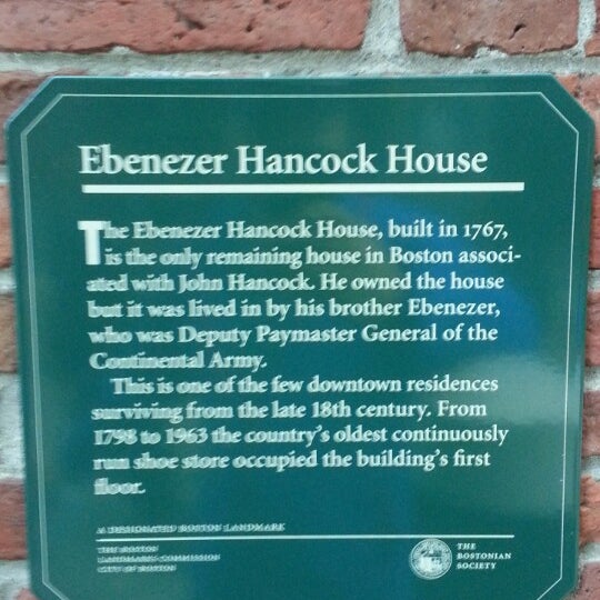 Ebenezer Hancock House Structure in Boston