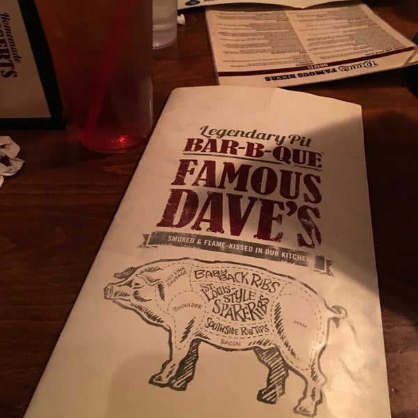Photo taken at Famous Dave&#39;s by Veronica B. on 9/10/2016