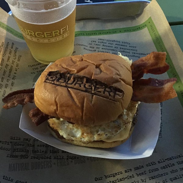 Photo taken at BurgerFi by Peter B. on 7/28/2015