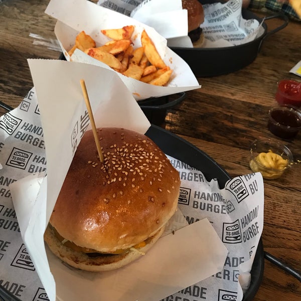 Photo taken at Handmade Burger Company by Ness N. on 3/17/2019