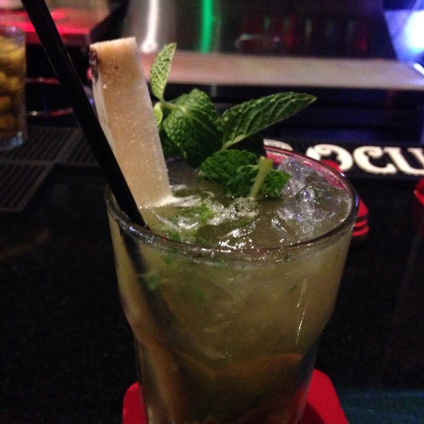 Mojitos are pretty good and are included in Happy Hour.