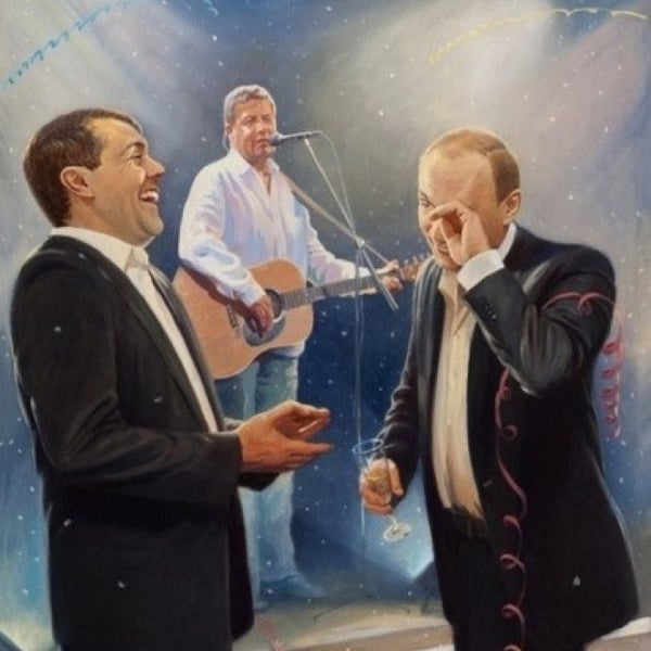 Путин и медведев картина
