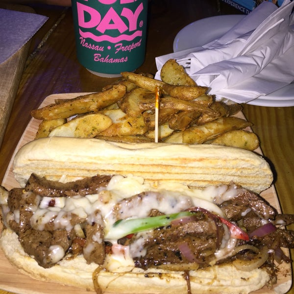 The daiquiris are delicious and the Philly cheesesteak was great love the crispy fries!!
