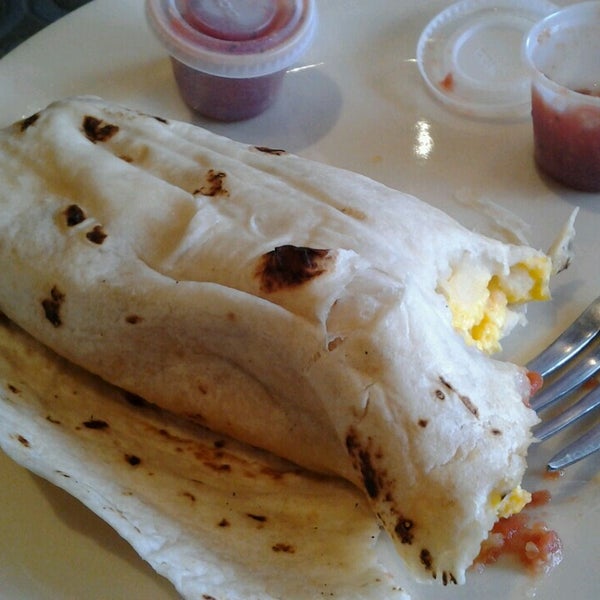 Yummy veggie breakfast burrito!