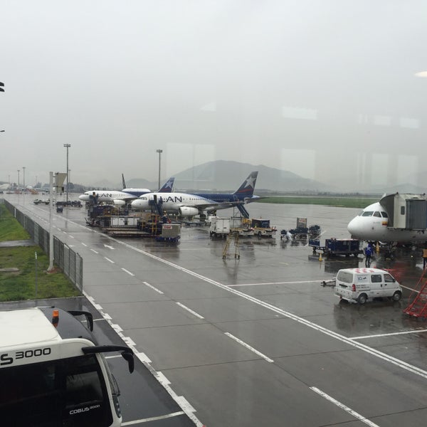 Photo taken at Comodoro Arturo Merino Benitez International Airport (SCL) by María Pastora S. on 6/2/2016