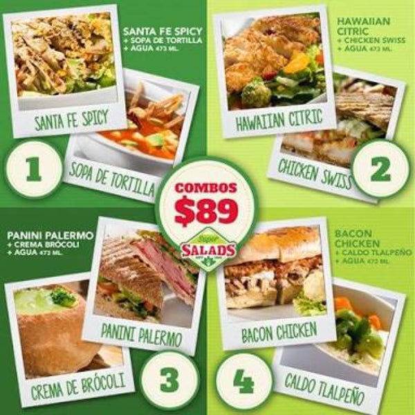 Super salads menu best sale