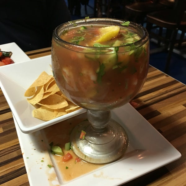 The Mexican Shrimp Cocktail with Avocado! Huge & delicious.