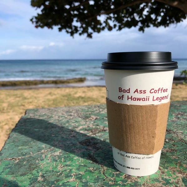 Photo taken at Bad Ass Coffee of Hawaii by James C. on 8/1/2018