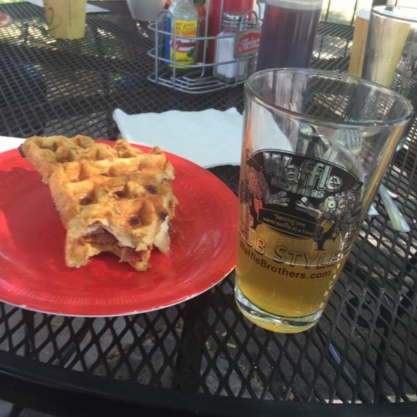 Photo taken at Waffle Brothers Pub Style by Adam D. on 9/24/2015