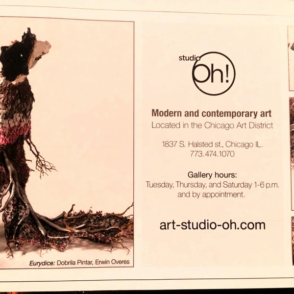Just got out of the press "Chicago Gallery News " magazine Sep-Dec issue it's a great opportunity to see sculptural work by Dobrila Pintar and Erwin Overes at "Studio Oh"