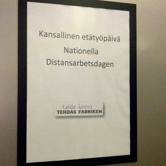 Photo taken at Taidetehdas - Konstfabriken - Art Factory by Jussi P. on 9/21/2012