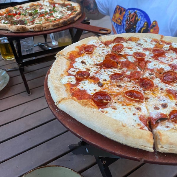 Photo taken at Lena&#39;s Wood-Fired Pizza &amp; Tap by Danielle G. on 8/30/2021