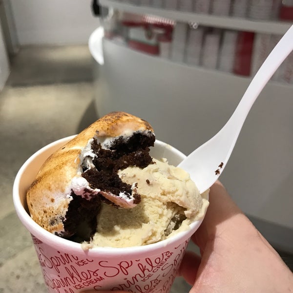 Get a cupcake sandwich (I think they call this the Sprinkles Sundae) — it's ice cream sandwiched between the top and bottom of a cupcake