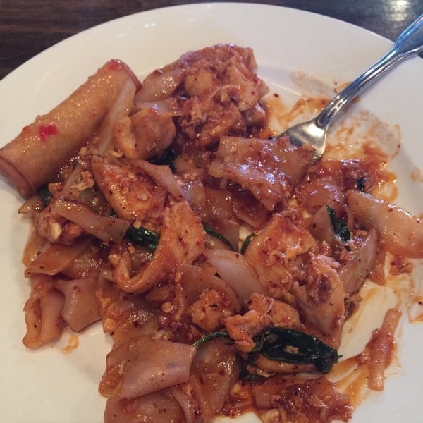 Drunken Noodles (Pad Kee Mow) was sub-par. Too saucy, too sweet. Here's a picture.