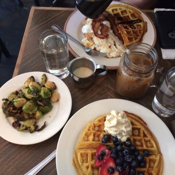 Vermont Old fashion & waffles for days! What's life without great brunch.