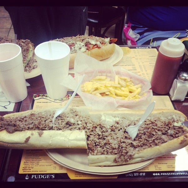 Photo taken at Pudge&#39;s Steaks and Hoagies by Mike H. on 11/17/2012