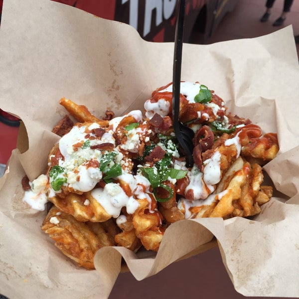 Buffalo wacho fries are great and filling.