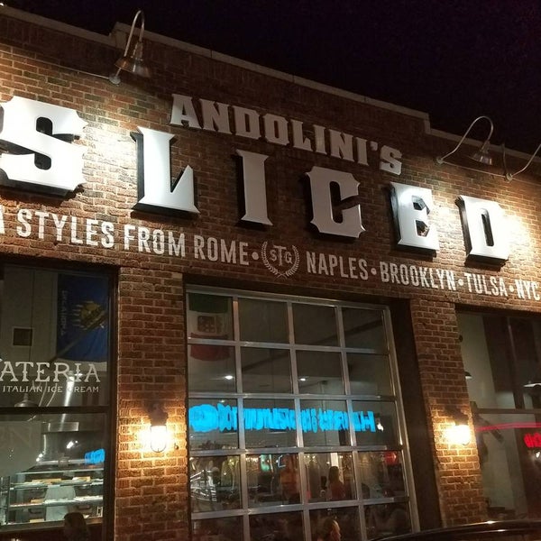 Photo taken at Andolini&#39;s Pizzeria Sliced Blue Dome by Cheryl L. on 10/25/2017