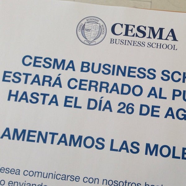 Foto tomada en CESMA Business School  por Juan Antonio P. el 8/9/2013