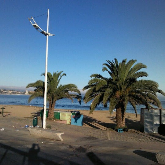 Photo taken at Playa Caleta Portales by enrique o. on 1/7/2013