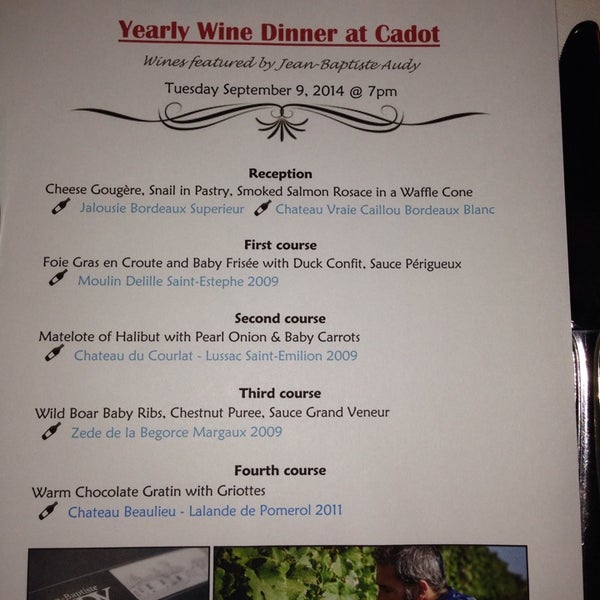 Das Foto wurde bei Cadot Restaurant von Charles P. am 9/9/2014 aufgenommen