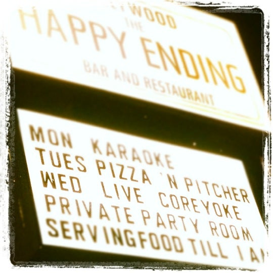 Foto diambil di The Happy Ending Bar &amp; Restaurant oleh Corey I. pada 9/27/2012