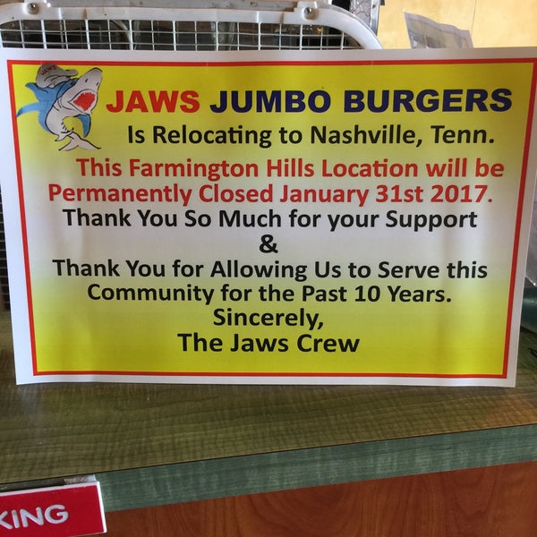 Photo taken at Jaws Jumbo Burgers by Chad M. on 10/17/2016