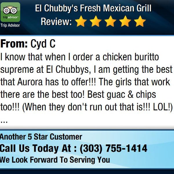 Foto tirada no(a) El Chubby&#39;s Fresh Mexican Grill por Social Media D. em 10/15/2015