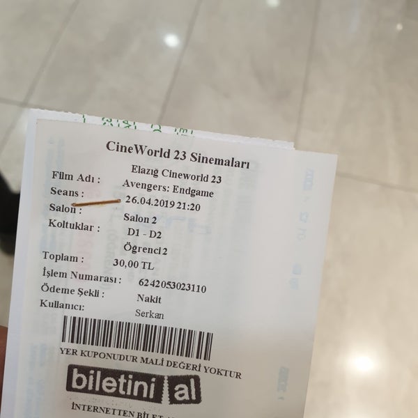 Photo prise au Cineworld Sinemaları par Şahin G. le4/26/2019