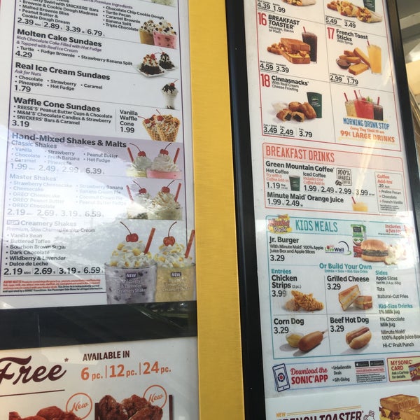 Order SONIC DRIVE-IN - Chesterfield, MO Menu Delivery [Menu