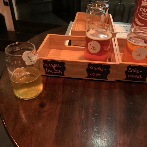 Photo taken at Winking Seal Beer Co. Taproom by Hannu H. on 10/24/2019