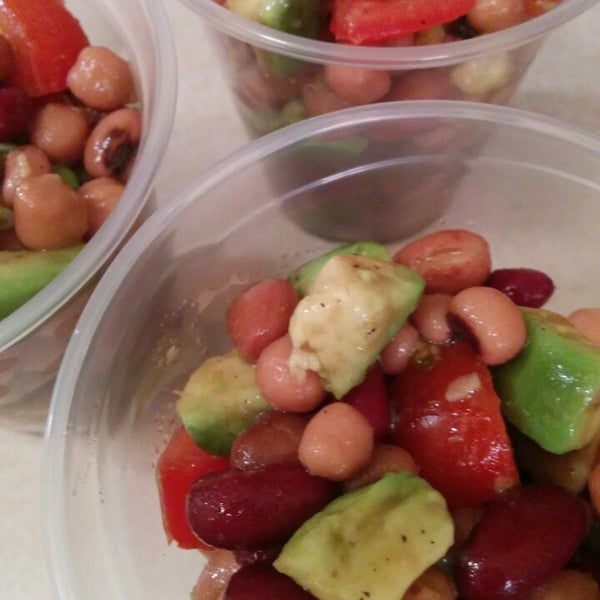 New item -- Mixed Bean and Avocado Salad $4.25. It's another vegan & gluten free option here :)