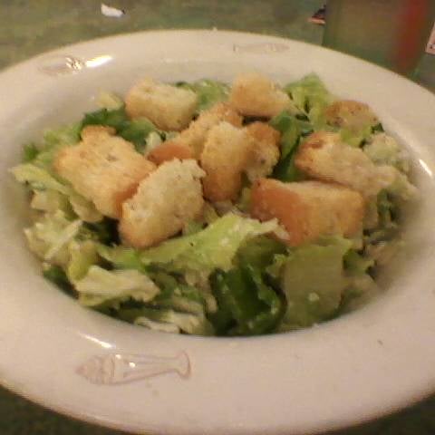 I had a Caesar Salad for a starter!