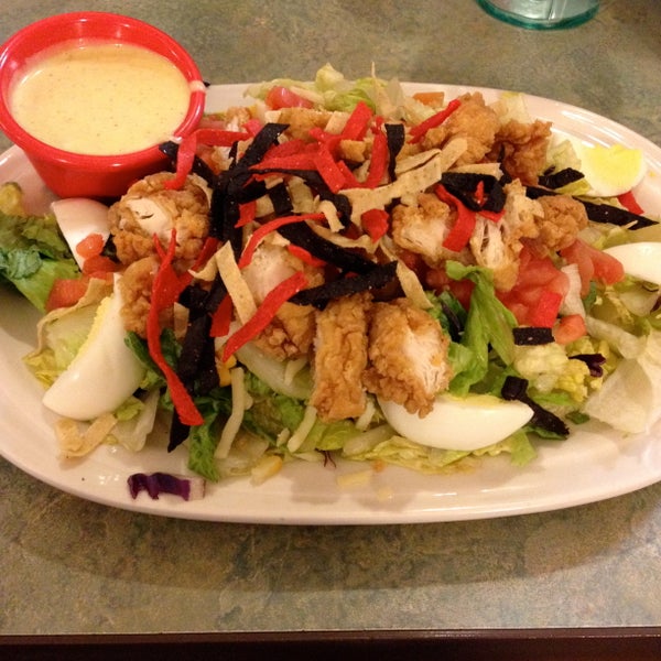 I had the Crispy Chicken Salad for dinner!