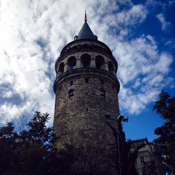 Photo taken at Galata Tower by Cansu T. on 10/14/2015