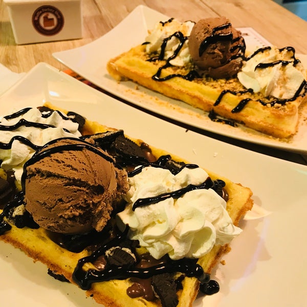 Photo taken at Waffle Factory Shop by &quot; on 3/31/2019